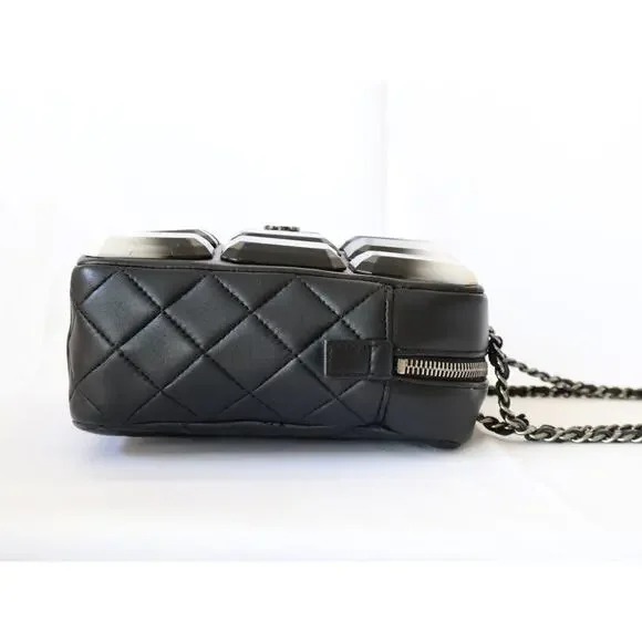 Chanel Art Camera Bag 14S Rare 2014 Ombre Plexiglass Leather Pop CC Authentic - Picture 8 of 15